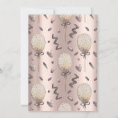 Stars Cake Roos Gold Balloons Sweet 16 Kaart (Achterkant)