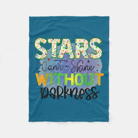 Stars Can't Shine Without Darkness Motivational Qu Fleece Deken (Voorkant)