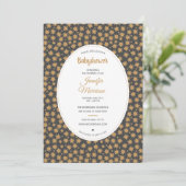 Stars Celestial Magical Boho Gold Baby shower Kaart (Staand voorkant)