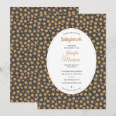 Stars Celestial Magical Boho Gold Baby shower Kaart (Voorkant / Achterkant)