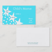 Stars Children's Calling Card Contactkaartje (Voorkant / Achterkant)