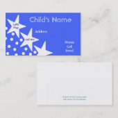 Stars Children's Calling Card Contactkaartje (Voorkant / Achterkant)