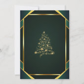 Stars Christmas Tree ,Bow Green Christmas Party Kaart (Achterkant)