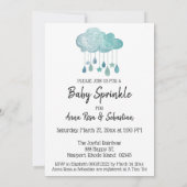 *~* Stars Cloud Rain druppelt sprinkpeluitnodiging Kaart (Achterkant)