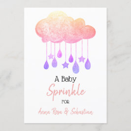 *~* Stars Cloud Rain Sprinkle Baby shower Kaart