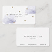 Stars & Clouds Lavender Visitekaartje (Voorkant / Achterkant)