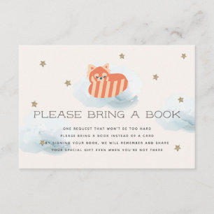 Stars & Clouds Red Panda Neem een boekenkaart mee Informatiekaartje