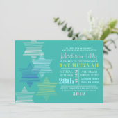 STARS CONNECTING Bat Mitzvah Invitation Kaart (Staand voorkant)