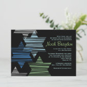 STARS CONNECTION Bar Bat Mitzvah Invitation Kaart (Staand voorkant)