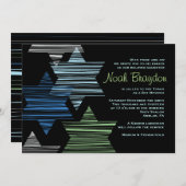 STARS CONNECTION Bar Bat Mitzvah Invitation Kaart (Voorkant / Achterkant)