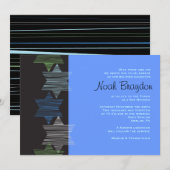 STARS CONNECTION Bar Bat Mitzvah Invitation Kaart (Voorkant / Achterkant)