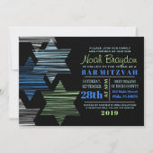 STARS CONNECTION Bar Bat Mitzvah Invitation Kaart (Voorkant)