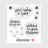 Stars & Constellations Once On a Time Gezegden Sticker (Vel)