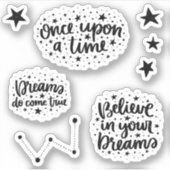 Stars & Constellations Once On a Time Gezegden Sticker (Voorkant)