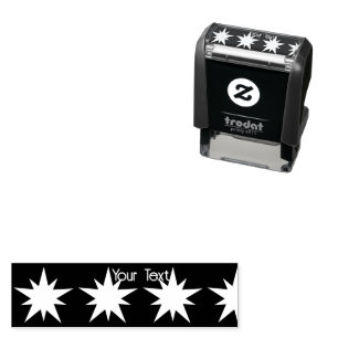 Stars Custom Afbeelding Tekst Zelfinking Rubber St Zelfinktende Stempel