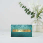 Stars Deep Green Golden Stripes Vip Glam Visitekaartje (Staand voorkant)