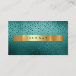 Stars Deep Green Golden Stripes Vip Glam Visitekaartje
