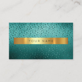 Stars Deep Green Golden Stripes Vip Glam Visitekaartje