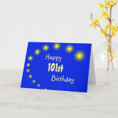 Stars Design Personalised 101st Birthday Card Kaart (Gele Bloem)