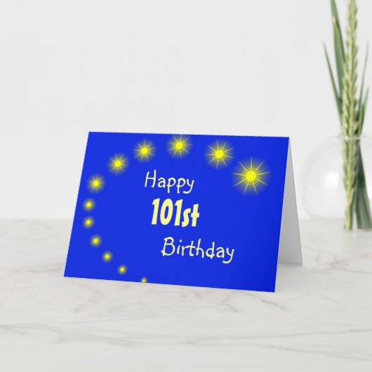Stars Design Personalised 101st Birthday Card Kaart (Voorkant)