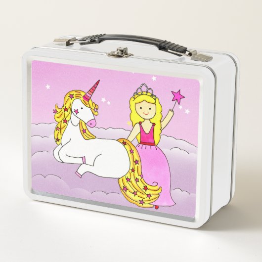 Stars & Diamond Princess & Unicorn Lunch box (Voorkant)