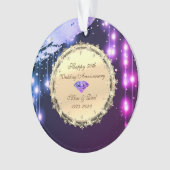 Stars Diamonds 50th Wedding Jubileum Ornament (voorkant)