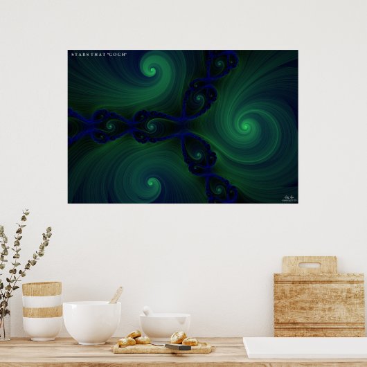 Stars die "Gogh" zegt Poster (Keuken)