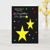 Stars Dochter en man op maat Kaart (Gele Bloem)