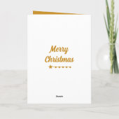 Stars en baubles kerst met goud en crème feestdagen kaart (Achterkant)