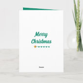 Stars en baubles kerst met goud en groen feestdagen kaart (Achterkant)