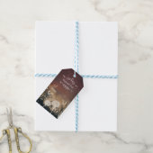 Stars en bruiloft in het Rustic Night Sky Cadeaulabel (Met Touw)