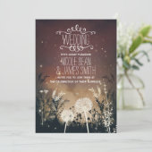 Stars en bruiloft in het Rustic Night Sky Kaart (Staand voorkant)