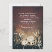 Stars en bruiloft in het Rustic Night Sky Kaart (Achterkant)