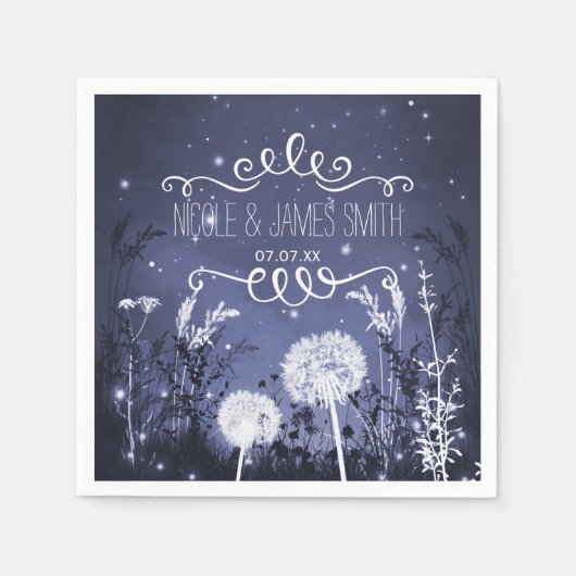 Stars en bruiloft van Twilight Sky Servet (Voorkant)