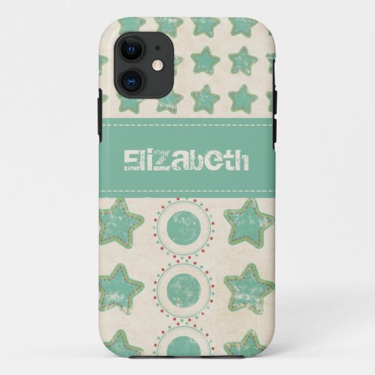 Stars en cirkels met specifieke naam Case-Mate iPhone case (Achterkant)