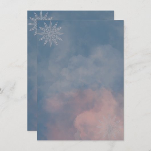 Stars en Clouds Sky Kaart (Voorkant / Achterkant)