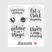 Stars en constellaties genieten van elk moment Gez Sticker (Vel)