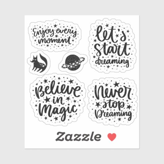 Stars en constellaties genieten van elk moment Gez Sticker (Vel)