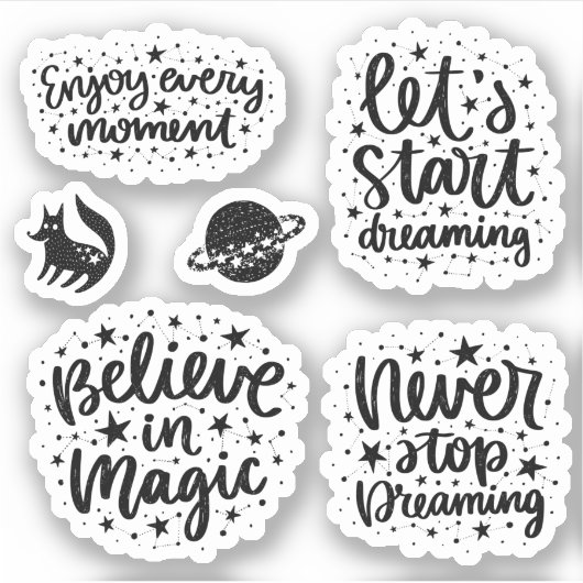 Stars en constellaties genieten van elk moment Gez Sticker (Voorkant)