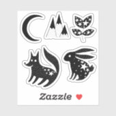 Stars en constellaties Wolf Rabbit Collectie Sticker (Vel)