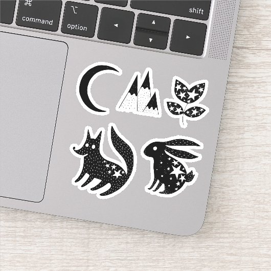 Stars en constellaties Wolf Rabbit Collectie Sticker (Detail)