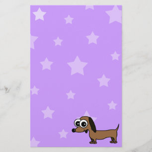 Stars en Dachshund Stationery Briefpapier