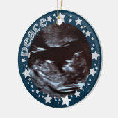 Stars en Joy. Sonogram First Kerstversiering Keramisch Ornament (Links)