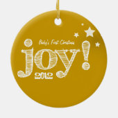 Stars en Joy. Sonogram First Kerstversiering Keramisch Ornament (Achterkant)