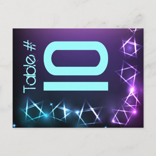 STARS en LIGHTS-tabelnummerkaart Briefkaart (Voorkant)