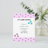 Stars en Moon Baby shower Invitation Kaart (Staand voorkant)