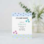 Stars en Moon Baby shower Invitation Kaart (Staand voorkant)
