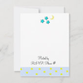 Stars en Moon Baby shower Invitation Kaart (Achterkant)