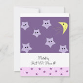 Stars en Moon Baby shower Invitation Kaart (Achterkant)