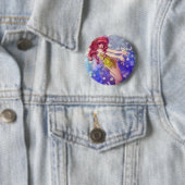 Stars en Moon Fairy Ronde Button 5,7 Cm (In situ)